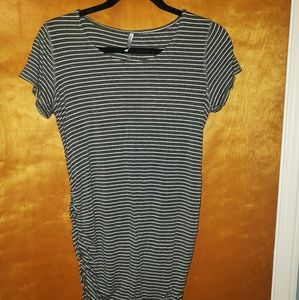 Striped maternity dress